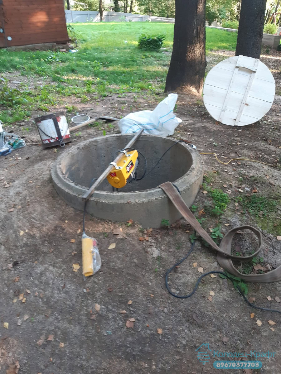 Откачка воды перед чисткой